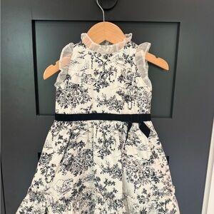 Janie and Jack Black and White Floral Dress